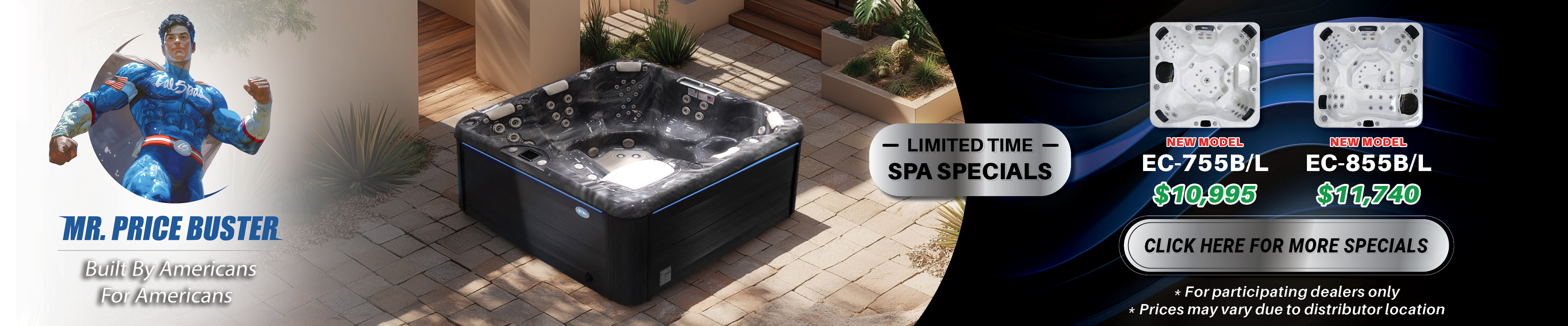 Calspas hot tub being used in a family setting - Lubbock