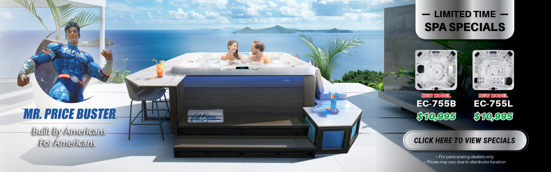 Calspas hot tub being used in a family setting - Lubbock
