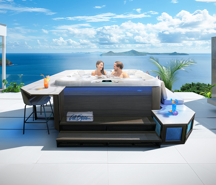 Calspas hot tub being used in a family setting - Lubbock